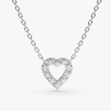 Colier din aur cu inima si diamante de 0.10 ct