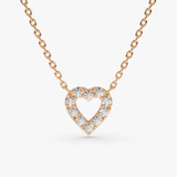 Colier din aur cu inima si diamante de 0.10 ct