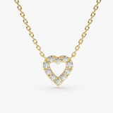 Colier din aur cu inima si diamante de 0.10 ct