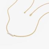 Colier din aur model bara de diamante