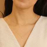 Colier din aur model bara de diamante