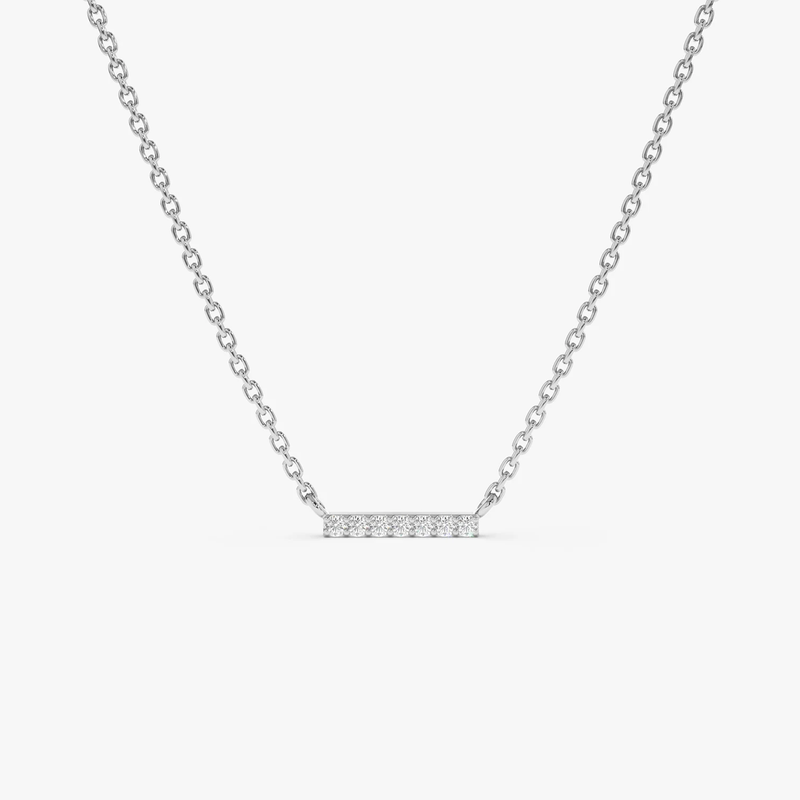 Colier din aur model bara de diamante