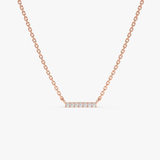 Colier din aur model bara de diamante