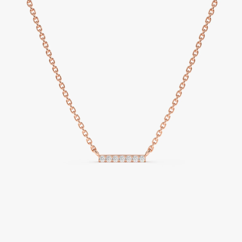 Colier din aur model bara de diamante