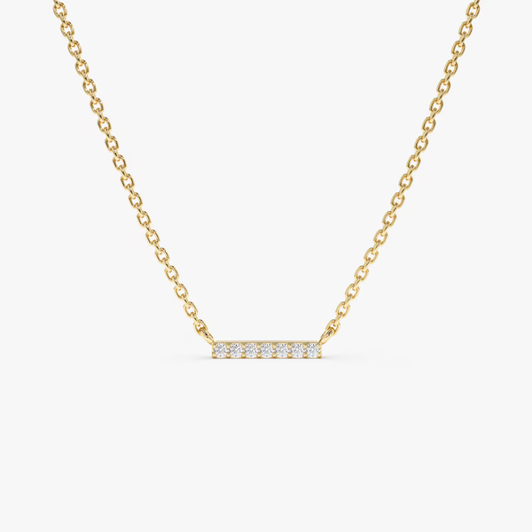 Colier din aur model bara de diamante