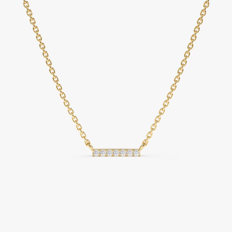 Colier din aur model bara de diamante