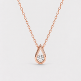 Colier cu diamant natural si pandantiv Lacrima