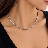 Colier tennis din aur cu diamante de 3.4 ct