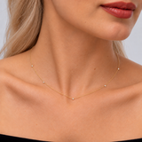 Colier cu diamante naturale - Dainty Diamond Station