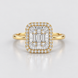 Inel cu diamante naturale - Diamond Royal Baguette