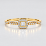 Inel de logodna cu diamante naturale - Baguette Dream