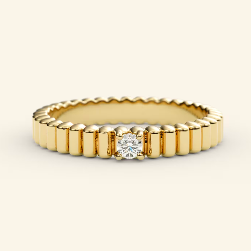 Inel din aur cu diamant incorporat de 0.06 ct