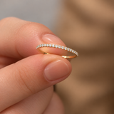 Inel din aur cu diamante naturale Half Eternity 0.18 ct.