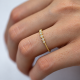 Inel din aur cu diamante naturale Twisted Diamonds
