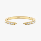 Inel din aur deschis cu diamante