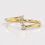 Inel cu diamante naturale - TRIO DIAMOND