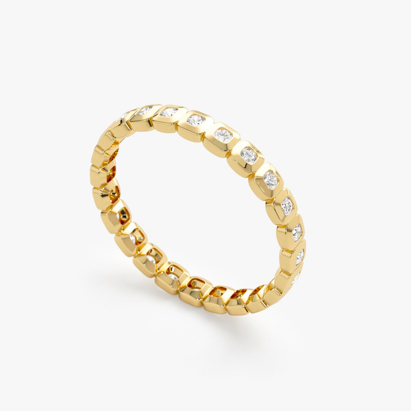 Inel din aur cu diamante model Eternity de 0.31 ct