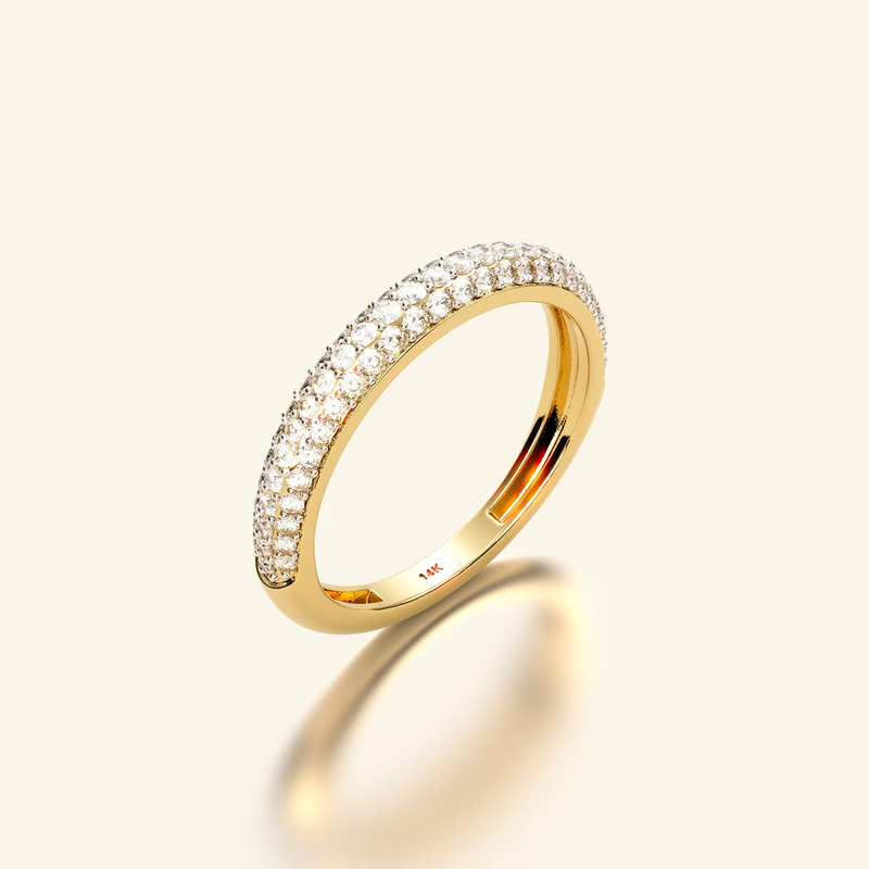 Inel din aur cu diamante pavate de 0.45 ct