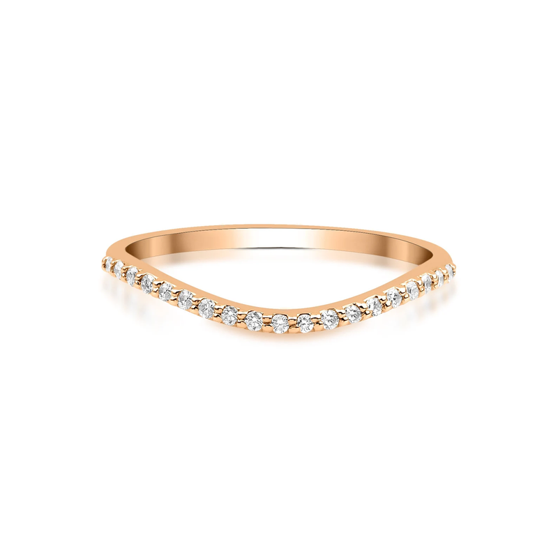 Inel din aur cu diamante model CHEVRON de 0.11 ct