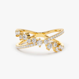 Inel din aur cu diamante de 0.53 ct model Fancy Criss Cross