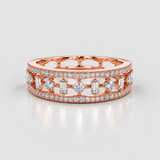 Inel cu diamante naturale - IMPERIAL BAGUETTE