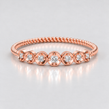 Inel din aur cu diamante naturale Twisted Diamonds