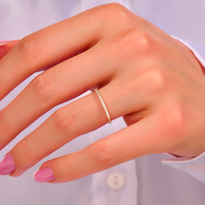 Inel din aur cu diamante Eternity de 0.42 ct