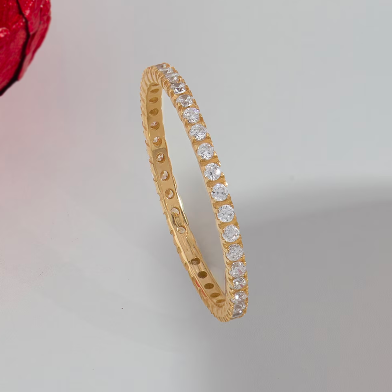 Inel din aur cu diamante Eternity de 0.42 ct