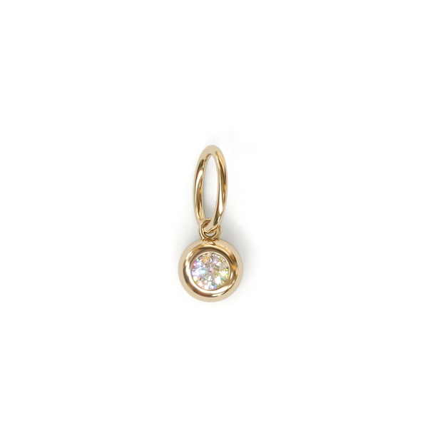 Pandantiv din aur cu diamant rotund de 0.10 ct.