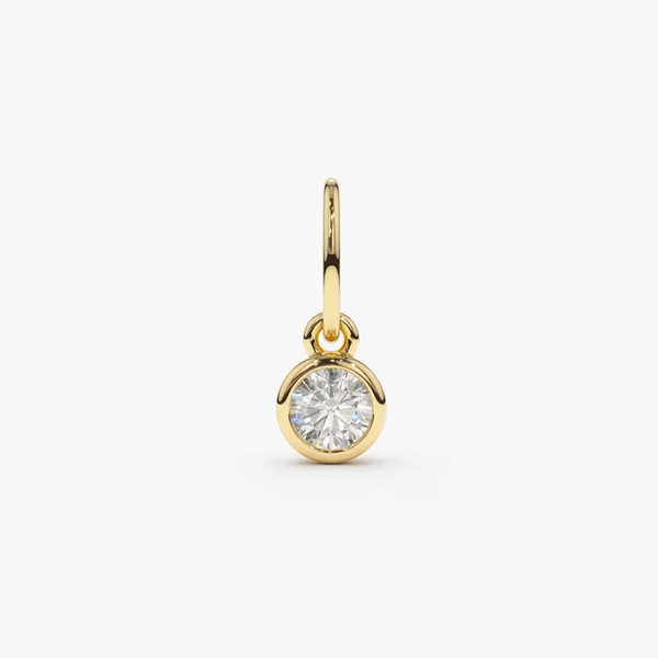 Pandantiv din aur cu diamant natural solitaire de 0.08 ct