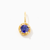 Pandantiv din aur cu safir natural si diamante