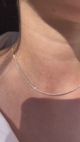 Colier tennis din aur cu diamante de 3.4 ct