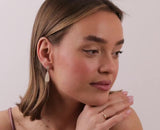 Cercei din aur lungi cu diamante de 0.92 ct