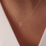 Colier din aur cu inima si diamante de 0.10 ct