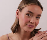 Cercei din aur lungi cu diamante de 0.87 ct