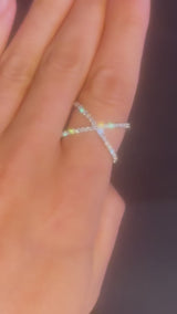 Inel din aur cu diamante de 0.52 ct model CRISS CROSS