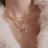Pandantiv din aur cu diamante in forma de fluture