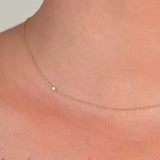 Colier cu diamant natural - Single Floating Diamond